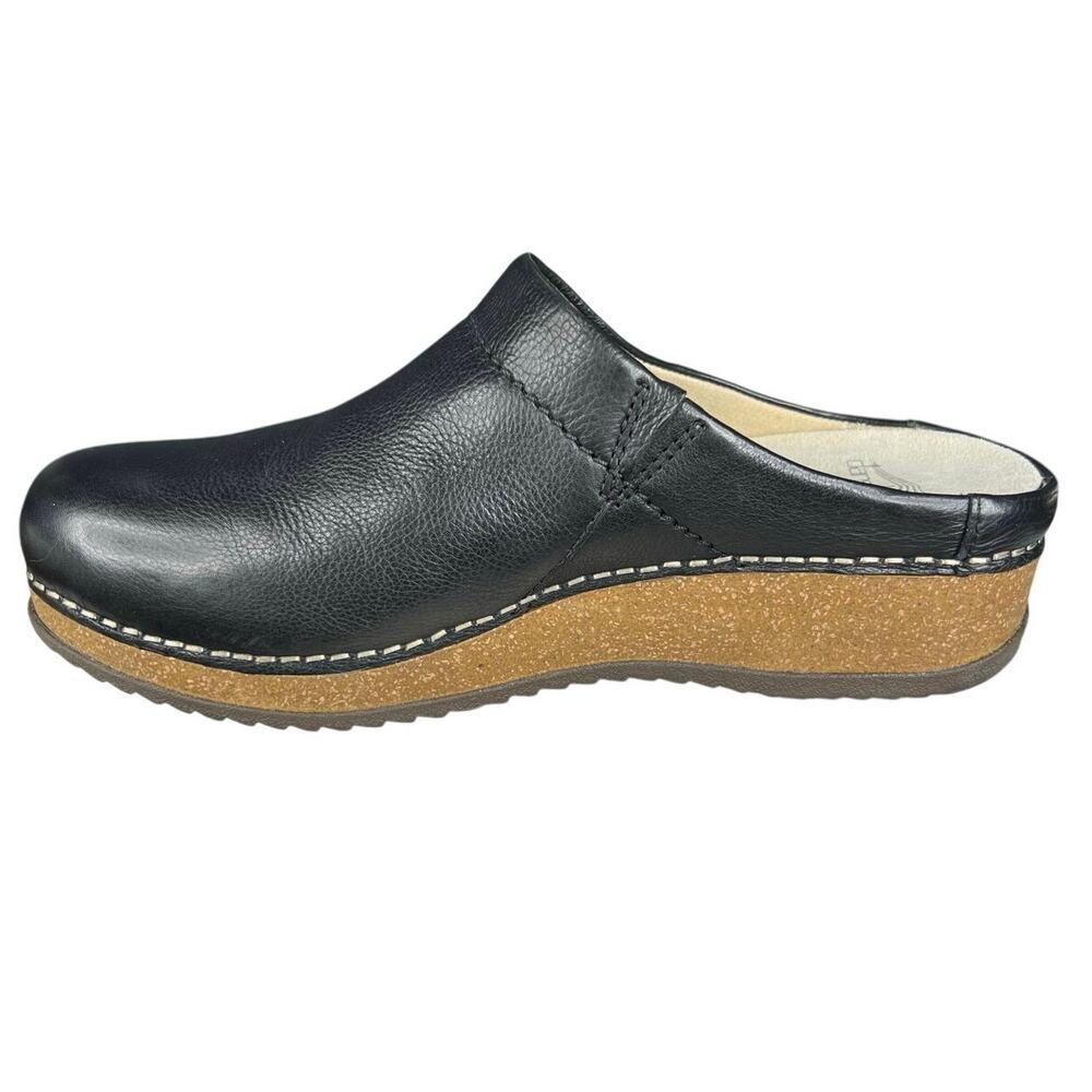 Dansko Women’s Mariela Black Leather Clog Size 38 US 7.5/8 - Picture 2 of 11